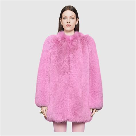 gucci pink fur coats|gucci winter coats with hoodie.